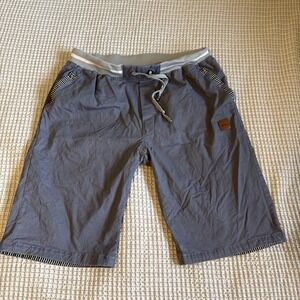 News Elastic Shorts Men's 3XL Leisure Fashion Series Grey Striped Trim‎ Casual